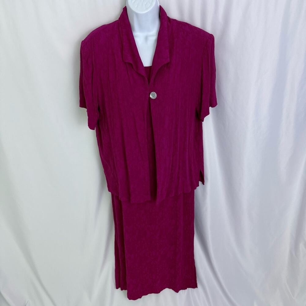 Vtg. Karin Stevens Midi Dress w/Cover Size 14